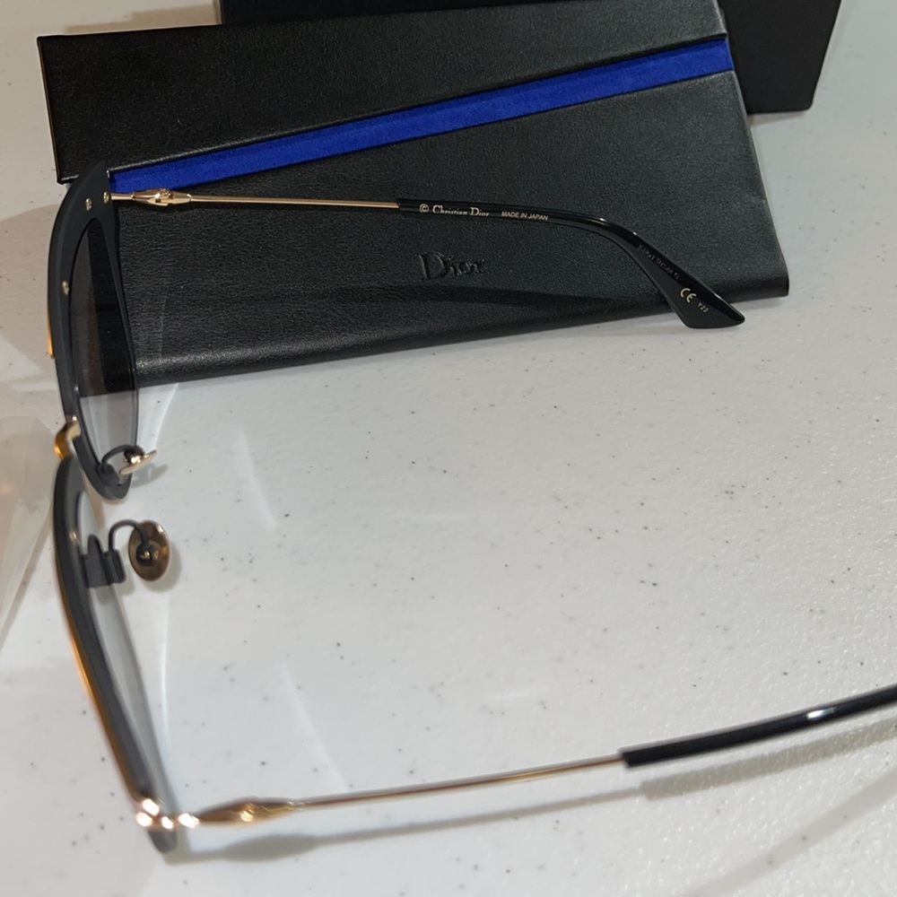 So Dior square Cat Eye black 53mm sunglasses NEW - Picture 14 of 16